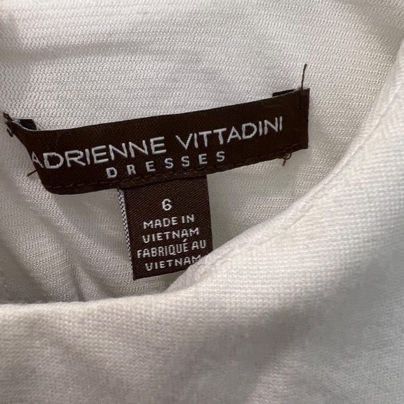 Adrienne Vittadini white dress with embellished shoulders - Picture 7 of 12